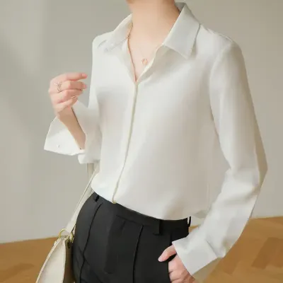 KOREAN STYLE LAPEL COLLAR BUTTON SHIRT